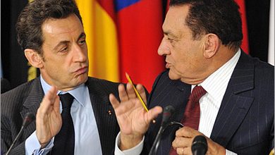 مبارك وساركوزى