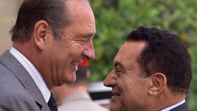 الرئيس مبارك وجاك شيراك